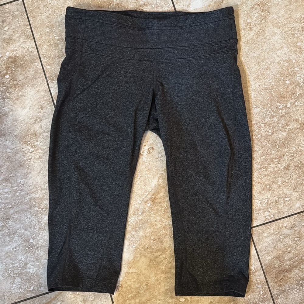 Prana Charcoal‎ Knit heather yoga crop pants